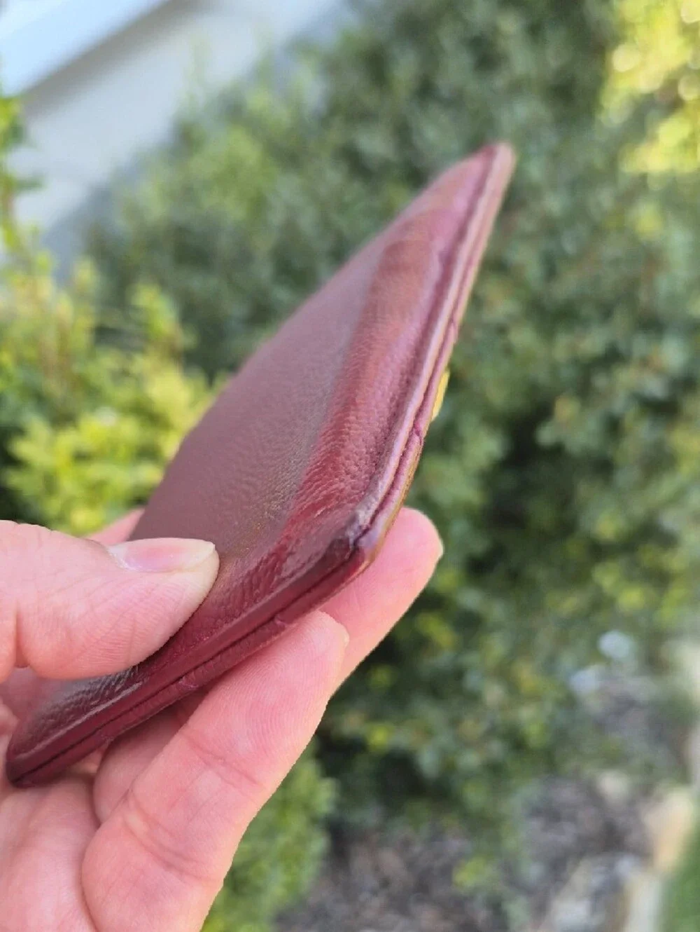 Saint Laurent Burgundy Quilted Leather Zip Card Wallet with Gold YSL Logo - Picture 4 of 12